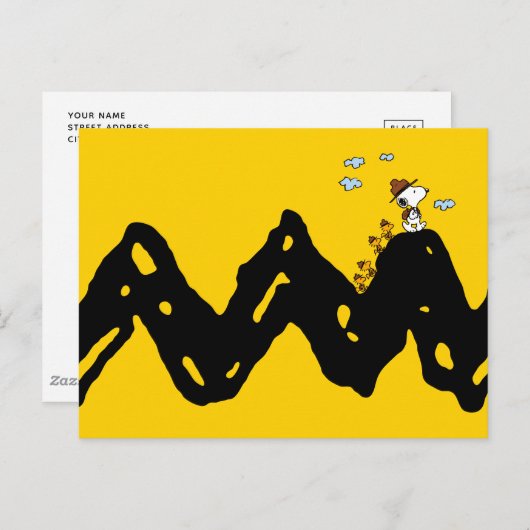 Peanuts | Snoopy & Woodstock Scout Troep Hike Briefkaart (Voorkant / Achterkant)