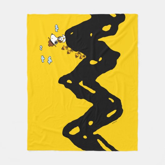 Peanuts | Snoopy & Woodstock Scout Troep Hike Fleece Deken (Voorkant)