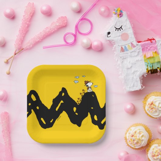 Peanuts | Snoopy & Woodstock Scout Troep Hike Papieren Bordje (Feest)