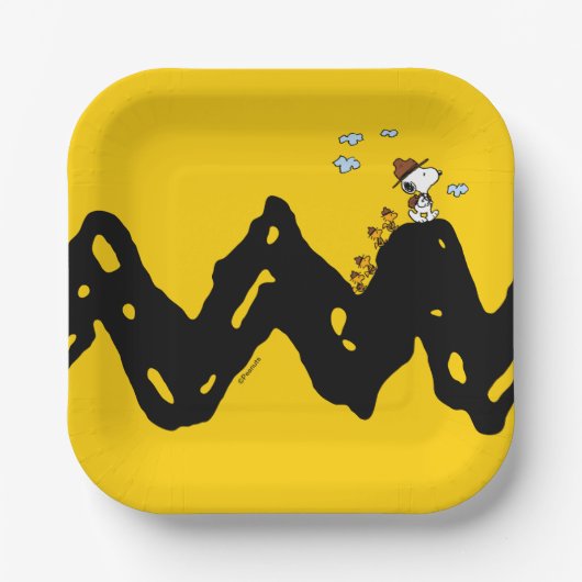 Peanuts | Snoopy & Woodstock Scout Troep Hike Papieren Bordje (Voorkant)