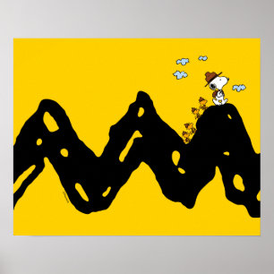 Peanuts   Snoopy & Woodstock Scout Troep Hike Poster