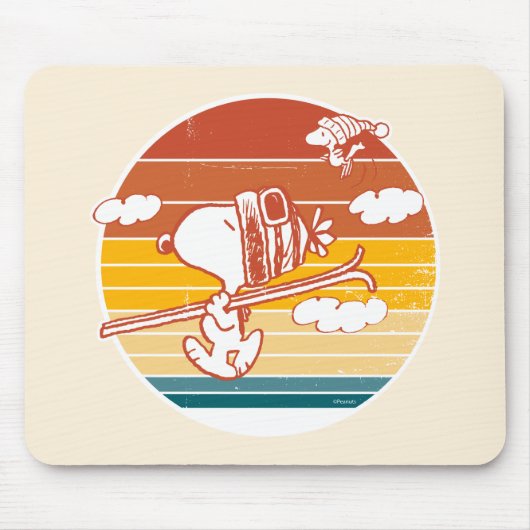 Peanuts | Snoopy & Woodstock Ski Trip Muismat (Voorkant)