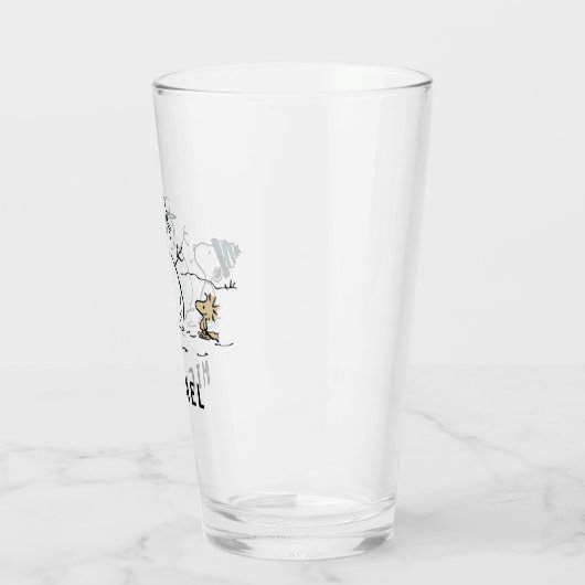 Peanuts | Snoopy & Woodstock Sneeuwman | Naam toev Glas (Links)