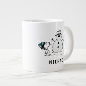 Peanuts | Snoopy & Woodstock Sneeuwman | Naam toev Grote Koffiekop (Voorkant rechts)