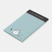 Peanuts | Snoopy & Woodstock Sneeuwman | Naam toev Post-it® Notes (Schuin)
