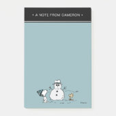 Peanuts | Snoopy & Woodstock Sneeuwman | Naam toev Post-it® Notes (Voorkant)
