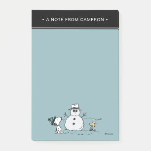 Peanuts Snoopy & Woodstock Sneeuwman Naam toev Post-it® Notes