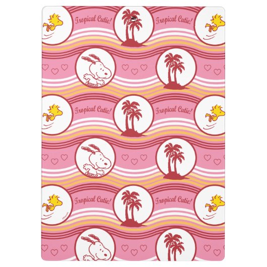 Peanuts | Snoopy & Woodstock Tropische Cutie Klembord (Achterkant)
