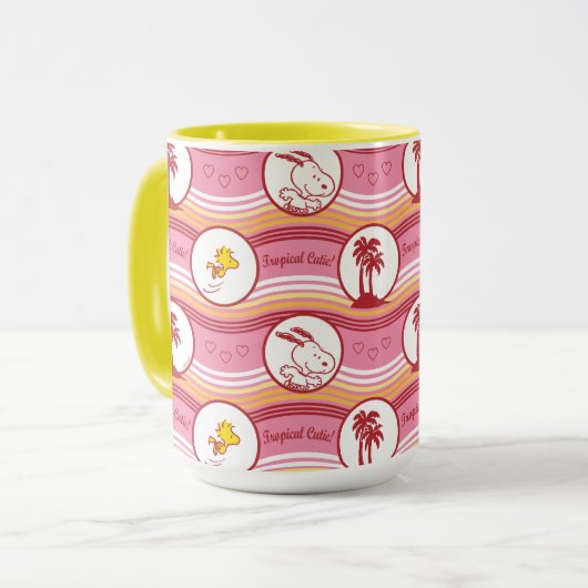 Peanuts | Snoopy & Woodstock Tropische Cutie Mok (Voorkant links)