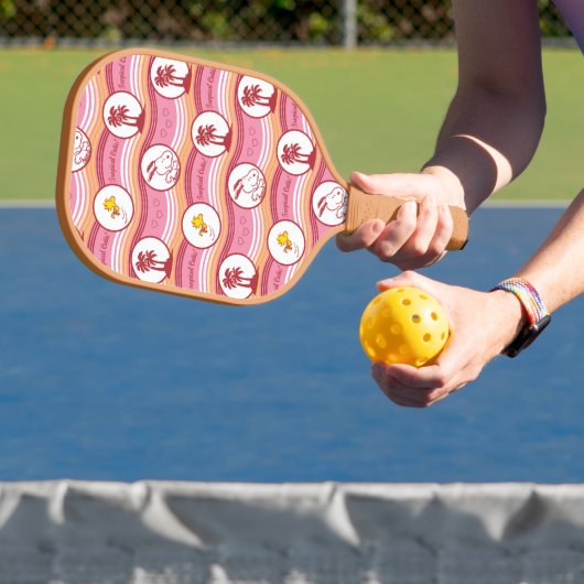 Peanuts | Snoopy & Woodstock Tropische Cutie Pickleball Paddle (Insitu)