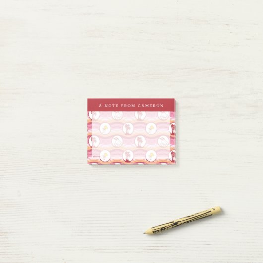 Peanuts | Snoopy & Woodstock Tropische Cutie Post-it® Notes (Op bureau)