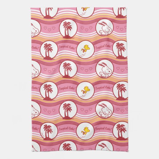 Peanuts | Snoopy & Woodstock Tropische Cutie Theedoek (Verticaal)