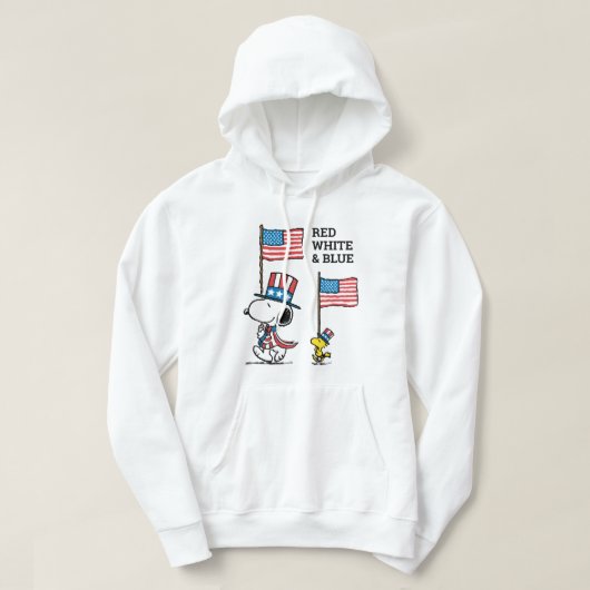 Peanuts | Snoopy & Woodstock Uncle Sams Hoodie (Design voorkant)