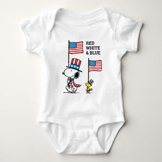 Peanuts | Snoopy & Woodstock Uncle Sams Romper (Voorkant)