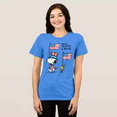 Peanuts | Snoopy & Woodstock Uncle Sams Tri-Blend Shirt (Voorkant volledig)