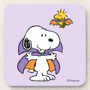 Peanuts Snoopy Woodstock Vampier Halloween Bier Onderzetter