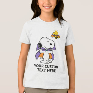 Peanuts Snoopy Woodstock Vampier Halloween Tri-Blend Shirt