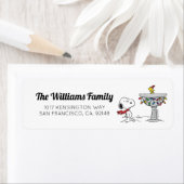 Peanuts | Snoopy & Woodstock Versierd Vogelbad Etiket (Insitu)