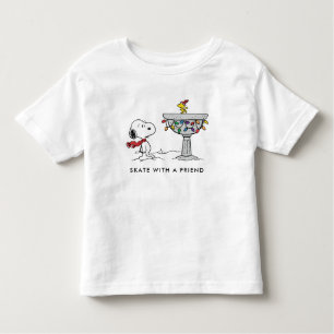 Peanuts   Snoopy & Woodstock Versierd Vogelbad Kinder Shirts