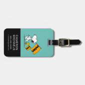 Peanuts | Snoopy & Woodstock Vlaggen Bagagelabel (Voorkant horizontaal)