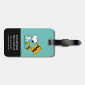 Peanuts | Snoopy & Woodstock Vlaggen Bagagelabel (Achterkant horizontaal)