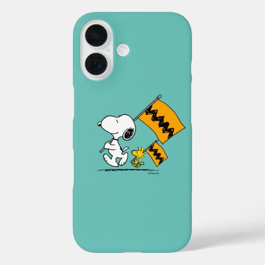 Peanuts | Snoopy & Woodstock Vlaggen Case-Mate iPhone Case (Achterkant)