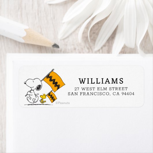 Peanuts | Snoopy & Woodstock Vlaggen Etiket (Insitu)