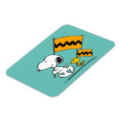 Peanuts | Snoopy & Woodstock Vlaggen Magneet (Linkerzijde)