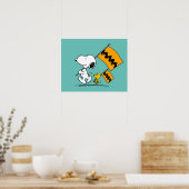 Peanuts | Snoopy & Woodstock Vlaggen Poster (Keuken)
