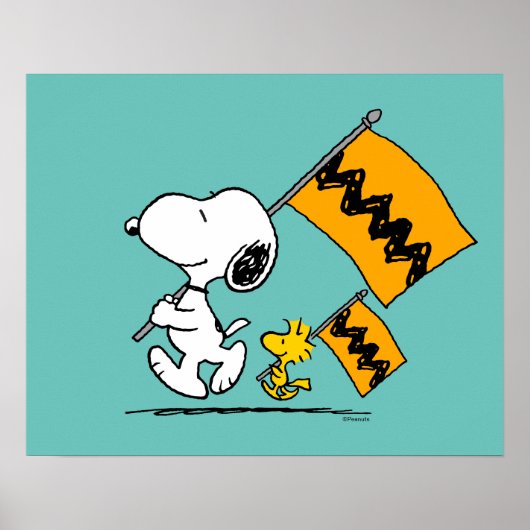 Peanuts | Snoopy & Woodstock Vlaggen Poster (Voorkant)