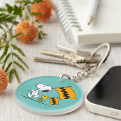 Peanuts | Snoopy & Woodstock Vlaggen Sleutelhanger (Voorkant Rechts)