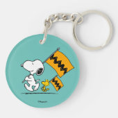 Peanuts | Snoopy & Woodstock Vlaggen Sleutelhanger (Achterkant)
