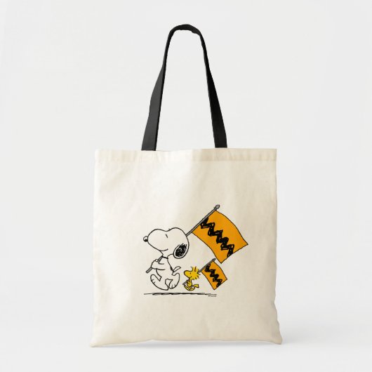 Peanuts | Snoopy & Woodstock Vlaggen Tote Bag (Voorkant)