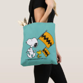 Peanuts | Snoopy & Woodstock Vlaggen Tote Bag (Dichtbij)