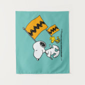 Peanuts | Snoopy & Woodstock Vlaggen Wandkleed (Voorkant)