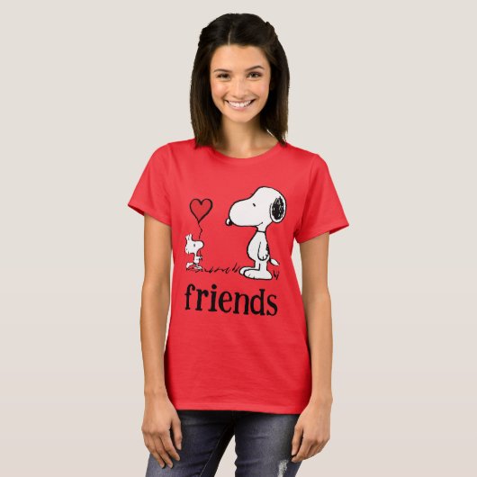 Peanuts | Snoopy & Woodstock Vrienden T-shirt (Voorkant volledig)