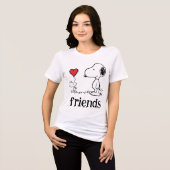 Peanuts | Snoopy & Woodstock Vrienden Tri-Blend Shirt (Voorkant volledig)