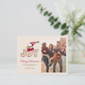 Peanuts | Snoopy & Woodstock Vrolijke sleerit Feestdagenkaart (Staand voorkant)