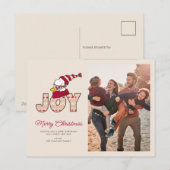 Peanuts | Snoopy & Woodstock Vrolijke sleerit Feestdagenkaart (Voorkant / Achterkant)