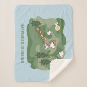 Peanuts | Snoopy & Woodstock Wandelen Sherpa Deken (Voorkant)
