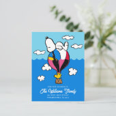 Peanuts | Snoopy & Woodstock | We zijn verhuisd Briefkaart (Staand voorkant)