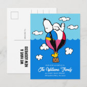 Peanuts | Snoopy & Woodstock | We zijn verhuisd Briefkaart (Voorkant / Achterkant)