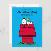 Peanuts | Snoopy & Woodstock | We zijn verhuisd Briefkaart (Voorkant / Achterkant)