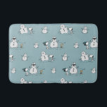 Peanuts | Snoopy & Woodstock Winter Break Patroon Badmat<br><div class="desc">Bekijk dit leuke Peanuts Christmas-ontwerp.</div>