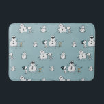 Peanuts | Snoopy & Woodstock Winter Break Patroon Badmat<br><div class="desc">Bekijk dit leuke Peanuts Christmas-ontwerp.</div>