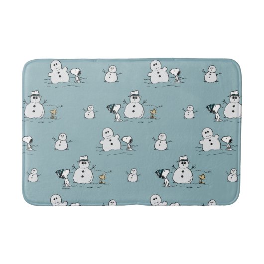 Peanuts | Snoopy & Woodstock Winter Break Patroon Badmat (Voorkant)