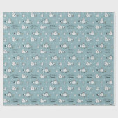 Peanuts | Snoopy & Woodstock Winter Break Patroon Cadeaupapier (Vlak)