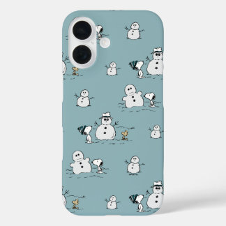 Peanuts | Snoopy & Woodstock Winter Break Patroon iPhone 16 Hoesje
