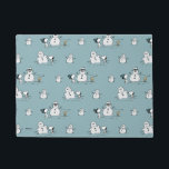 Peanuts | Snoopy & Woodstock Winter Break Patroon Deurmat<br><div class="desc">Bekijk dit leuke Peanuts Christmas-ontwerp.</div>