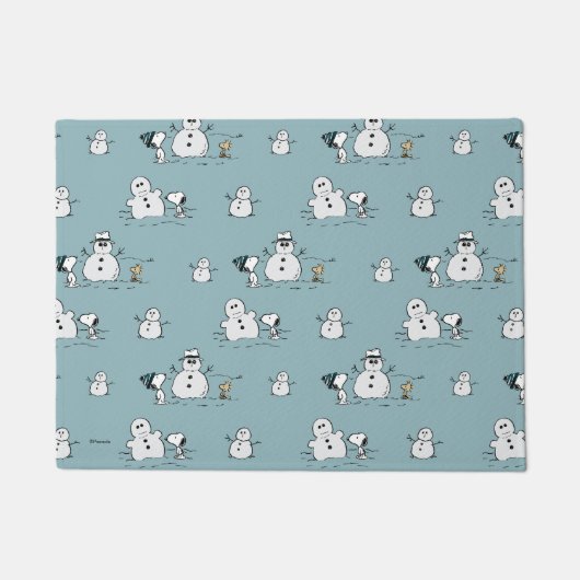 Peanuts | Snoopy & Woodstock Winter Break Patroon Deurmat (Voorkant)